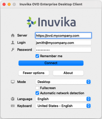 Inuvika enterprise desktop client for macos
